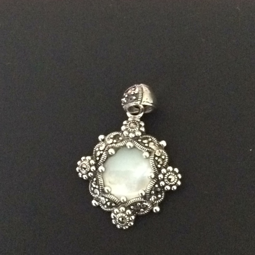 Silver Vintage Marcasite Pendant